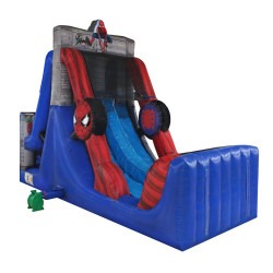 17 Ft Spiderman Water Slide Double Lane B