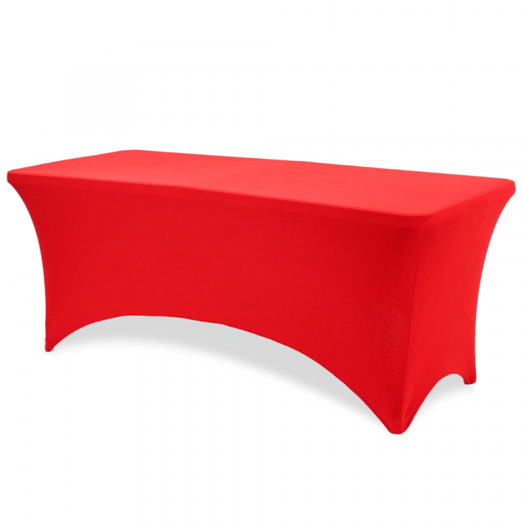 Tablecloth Rectangular Spandex Red 90x156 (8FT)