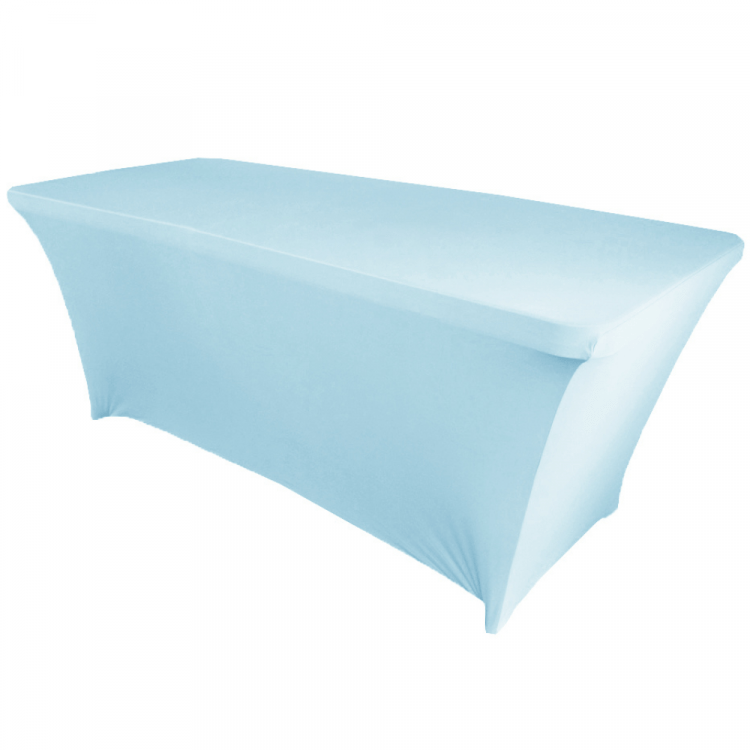 Tablecloth Rectangular Spandex Light Blue 90x132 (6FT)