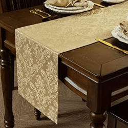 63 1709395447 Table Runner DAMASK GOLD