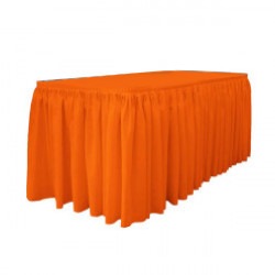 Tablecloth Rectangular Table Skirt Orange 90x132 (6FT)