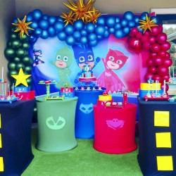 PJ Superheroes Rectangular Backdrop