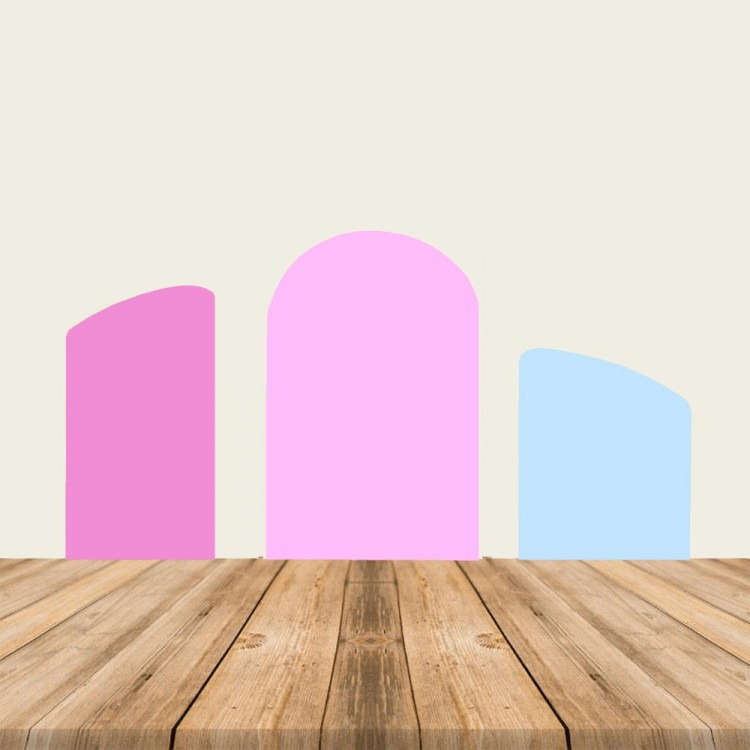 Pink, Light Pink & Baby Blue Chiara Backdrop (Set of 3)