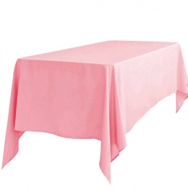 Rectangular Polyester Tablecloth - Pink  90x156 (8FT)