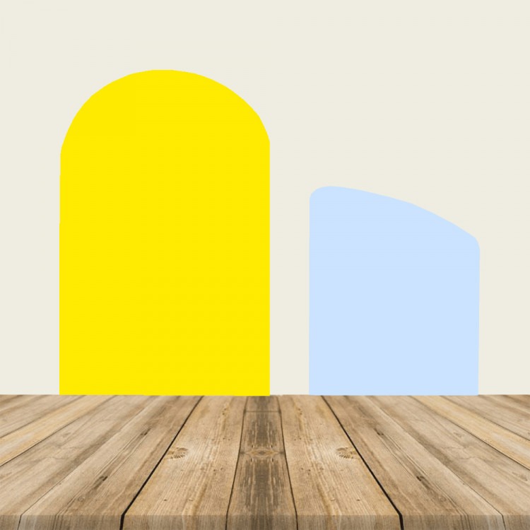 Yellow & Baby Blue Chiara Backdrop (Set of 2)