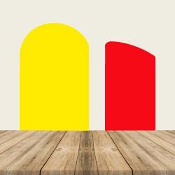 Yellow & Red Chiara Backdrop (Set of 2)