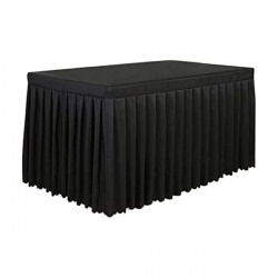 Tablecloth Rectangular Table Skirt Black 90x132 (6FT)