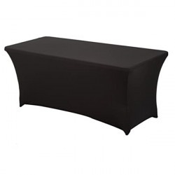 Tablecloth Rectangular Spandex Black 90x132 (6FT)