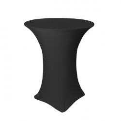 Tablecloth Round Spandex Cocktail Black