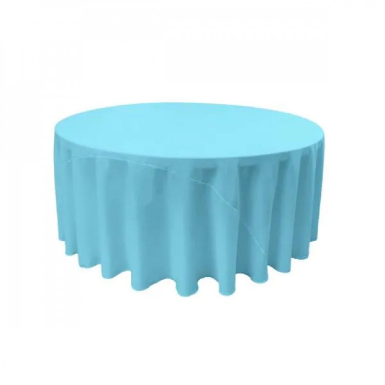 Tablecloth Round Light Aqua	120