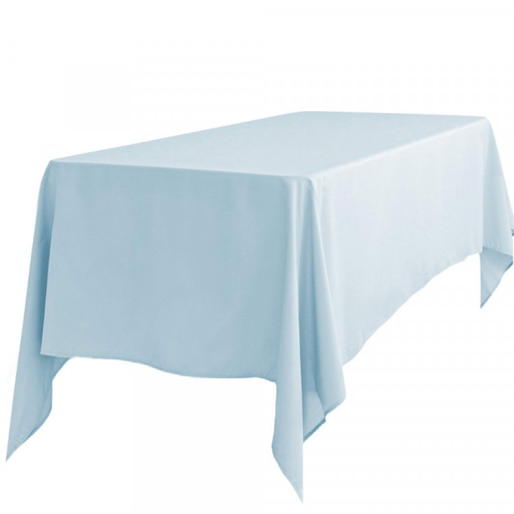 Rectangular Polyester Tablecloth - Light Blue 90x156 (8FT)