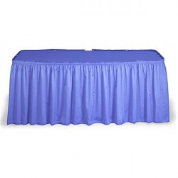 Tablecloth Rectangular Table Skirt Shiny Blue	90x132 (6FT)