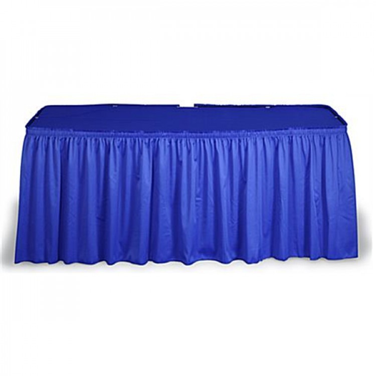 Tablecloth Rectangular Table Skirt Blue 90x132 (6FT)