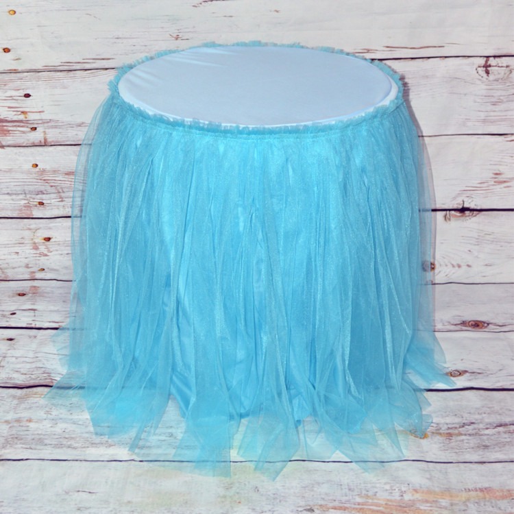 Light Blue Tutu Pedestal Covers