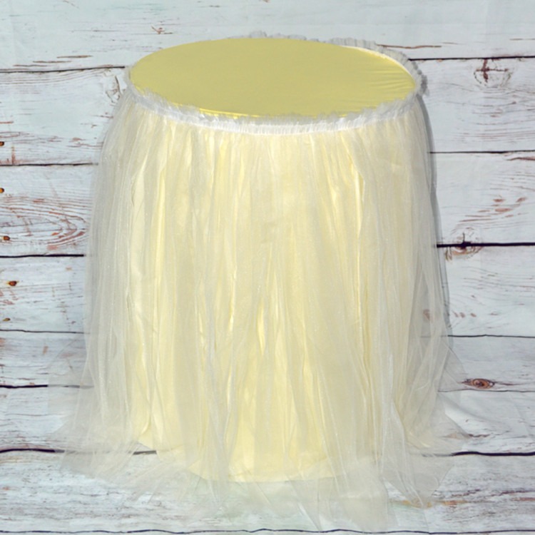 Light Yellow Tutu Pedestal Covers