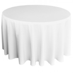 Tablecloth Round White 120