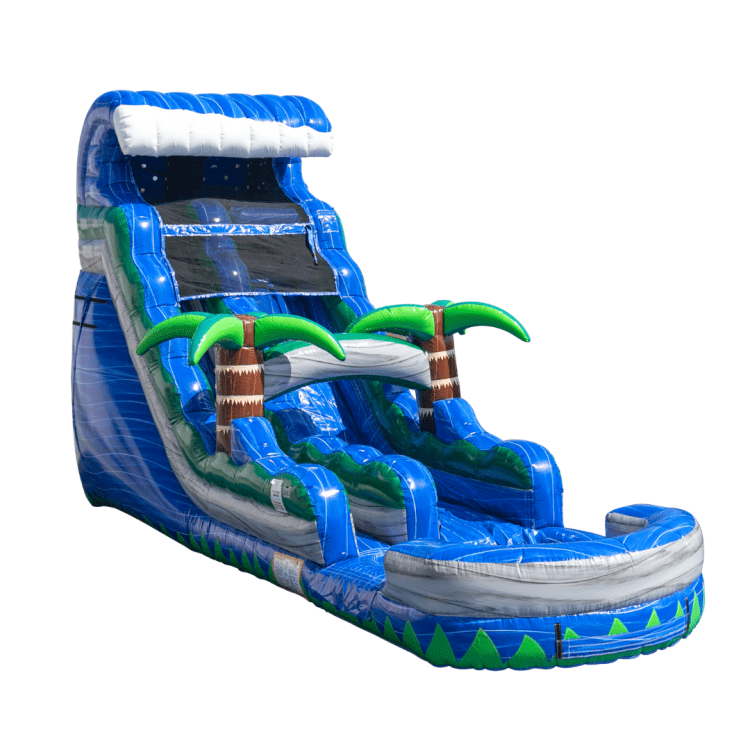22 Ft Blue Crush Water Slide Double Lane 22 Ft Blue Crush Water Slide Double Lane