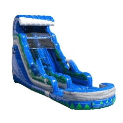 22 Ft Blue Crush Water Slide Double Lane