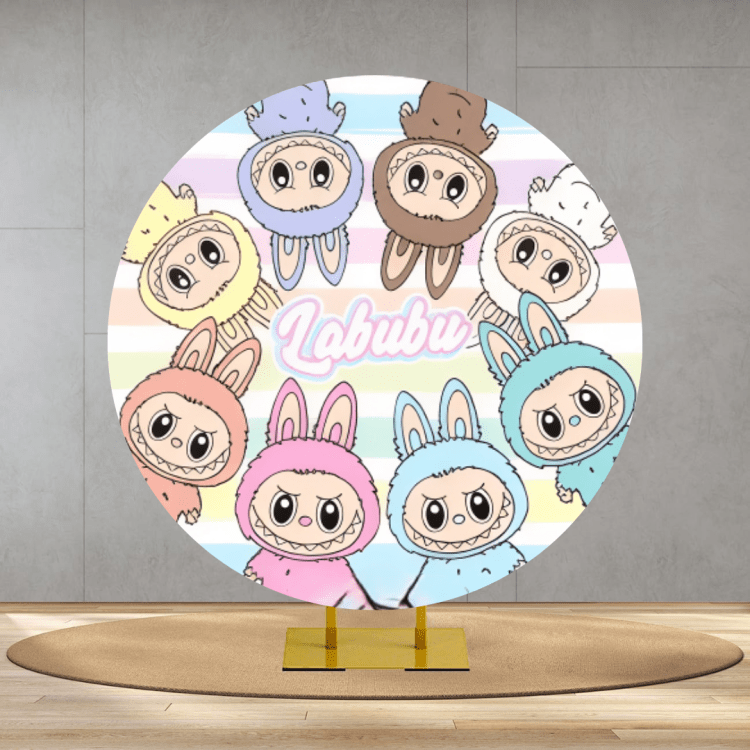 Labubu Round Backdrop Labubu Round Backdrop