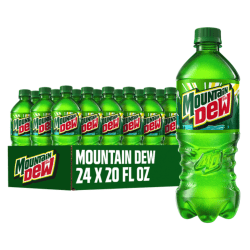 Mountain Dew Soda 20 Oz (24-bottle pack)